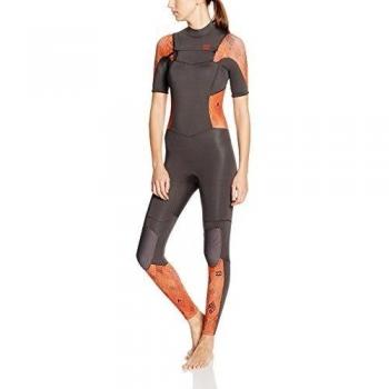 g.s.m. Europe - BILLABONG Mujer Rashguard syner 2 x 2 cz Short Sleeve St, primavera/verano, mujer, color Guatemala, tamaño 10