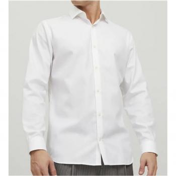 Camisa Casual Slim Fit Parker Jack & Jones, Manga Larga, Color Blanco, Talla S
