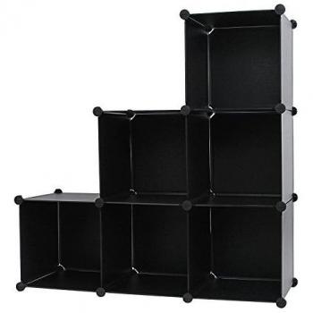 Songmics Estantería Estante Armario Aparador baño por módulos Negro LPC112