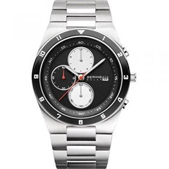 BERING Mens Analogue Solar Collection Watch with Stainless Steel Strap & Sapphire Crystal 34440-702