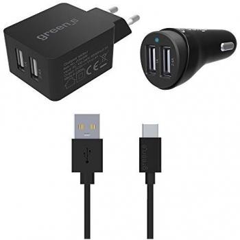 Green E Kit casa y Coche para Smartphone USB-C Negro
