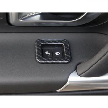 metyoucar ABS de fibra de carbono color de puerta botón de cerradura de seguridad de coche