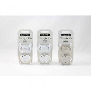 SUAVINEX Chupete 6-18M Basic Silicona + Love Clip