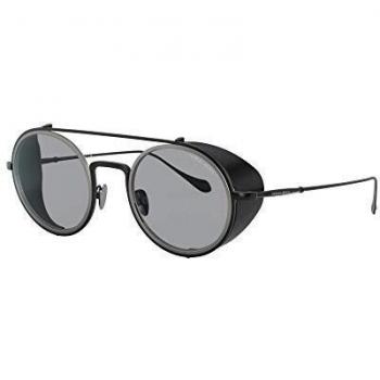 Armani Men's 0AR6098 Sunglasses, Matte Black/Grey, 50