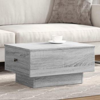Mesa de centro Sonoma gris de madera multicapa 60x45x31 cm