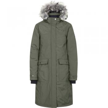 Trespass Chaqueta Larga Munros DLX para Mujer, Mujer, Color Verde Oscuro, tamaño X-Large