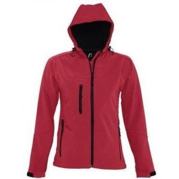 Chaqueta Soft Shell con Capucha Replay para Mujer SOLS (Transpirable, a Prueba de Viento y Resistente al Agua) 2XL - Rojo
