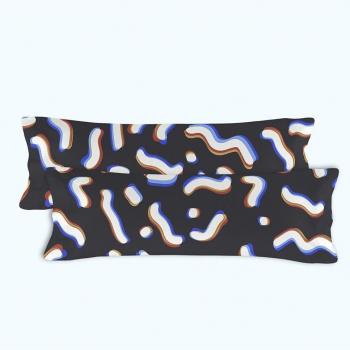 Pack de 2 fundas de almohada multicolor Happyfriday- Next con calidad de 85 Gr x m2, fabricado en España