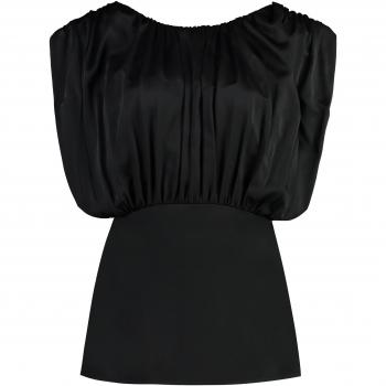 Jil Sander Women's Viscose Sleeveless Top in Black | Size 36 | Color 001