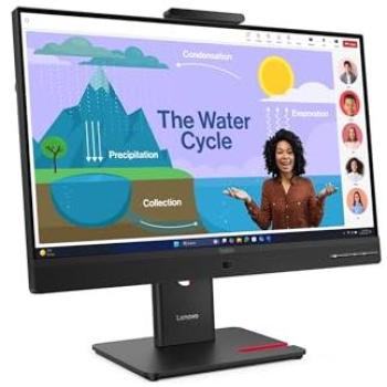 Monitor Lenovo ThinkVision T24D-4v 23.8 LED Full HD 1920x1080 IPS con Webcam, USB-C Dock y Altura Ajustable