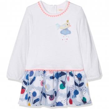 Catimini Robe Bi-matière Pour, Vestido para Bebés, Beige