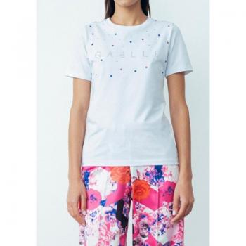 Gaëlle Paris Women's Short Sleeve T-Shirt, White, Size XS