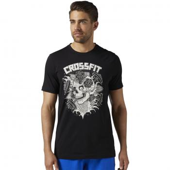 Reebok Mike Giant Skull Camiseta, Hombre, Negro, S