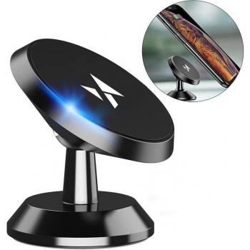 Soporte Magnético para Smartphone en Cruscotto 360° Autoadhesivo Negro (WMH-05)