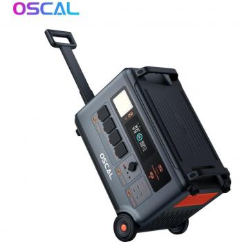 Generador Solar Portátil OSCAL PowerMax 6000 - 6000W, 3600Wh, LiFePO4, Expandible, 4 Salidas CA con 3*PM200