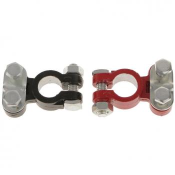 2pcs Conector Terminal Positivo Nagativo de la Batería de Coche Estribos de Fijación de Aleación