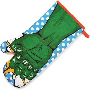 NPW Superhero Oven Glove Manopla de Cocina, Tejida, Color Verde
