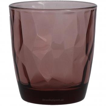 Vaso Bajo de Vidrio Bormioli Rocco Diamond 30cl Violeta - Set de 6, Ecológico y Higiénico