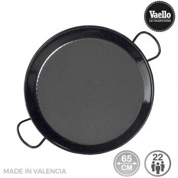 Paellera Tradicional de Acero Esmaltado Ø65cm (22 Personas)