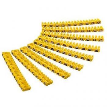 Marcador para Cables Goobay 2.5mm Amarillo, Pack de 90 Unidades