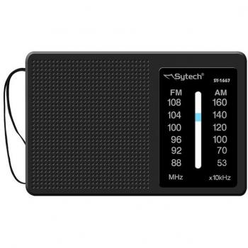 Radio de Bolsillo Sytech AM/FM con Altavoz Integrado y Antena Telescópica