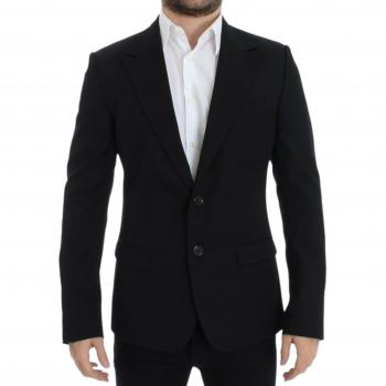 Dolce & Gabbana Black Wool Slim Fit Blazer - IT48 | M