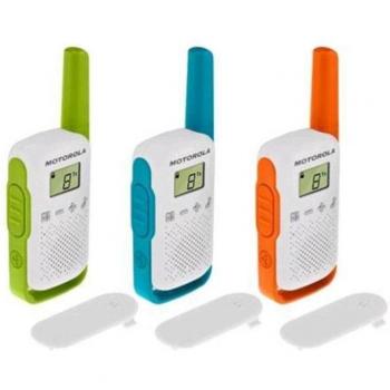 Motorola Talkabout T42 Triple Pack Walkie Talkies 4km 16 Canales Pantalla LCD
