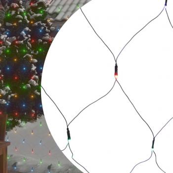 Redes de luces Navidad 544 LED colores 4x4 m interior/exterior