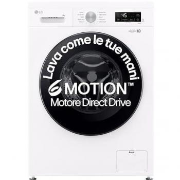 Lavadora Smart LG F4NX1008NWK 8kg, Clase A, 1400 rpm, Wi-Fi, 6 Motion, Allergy Care, Blanca