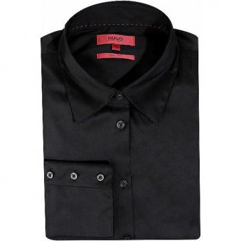 Hugo Boss Women's Slim Fit Long Sleeve Black Blouse Size 42