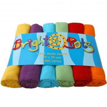 Bright Bots Unisex Combo pañuelos cuadrados de muselina
