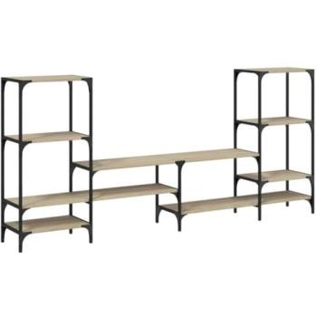 Mueble de TV multimedia estante para televisión buffet comedor salón dormitorio roble Sonoma 206,5 x 28,5 x 95 cm