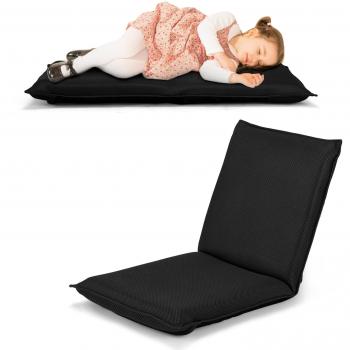 Silla a Ras de Suelo Costway Sillón Reclinable Acolchado Regulable con Soporte Espalda Ideal para Leer Meditar 98 x 47 x 7,5 cm Silla Plegable de Suelo Relax