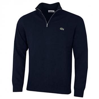 Sudadera de Hombre Lacoste con Media Cremallera y Logo - Azul Marino - Talla XXL