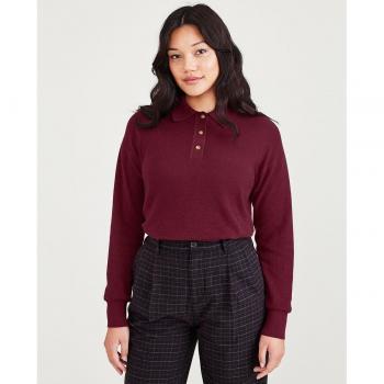 Dockers Jersey de mujer cuello polo de algodón