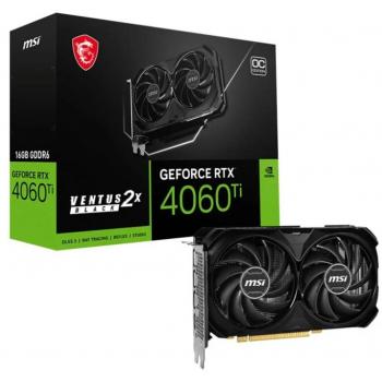 MSI GeForce RTX 4060 Ti VENTUS 2X BLACK OC 16GB GDDR6 DLSS3 PCIe HDMI/3xDP V517-006R