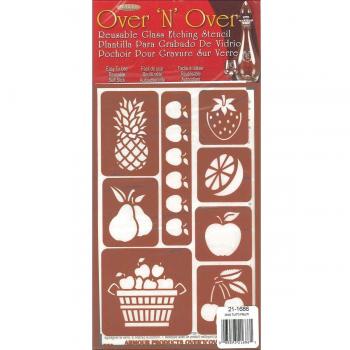 Armour Products Over 'N' Over Reusable Stencils 5X8-Tutti Fruiti