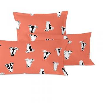 Funda de Almohada Infantil Greyhound 60x60 cm, 100% Algodón, Calidad 150 TC, Fabricada en España