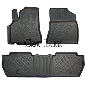 Car Lux AR04189 - Alfombras Alfombrillas de Goma Exclusiv 3D Borde Alto para Berlingo II