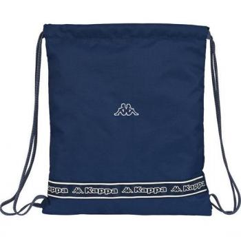 Mochila Saco Kappa Navy Preescolar 35x40x1cm con Cordón Ajustable y Cintas Ajustables Licencia Oficial Safta