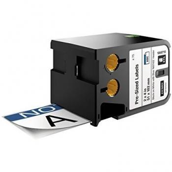 Etiquetas Dymo XTL 70 unidades (51 mm x 102 mm) blancas con impresión negra y encabezado azul AVISO