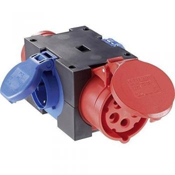 CEE 16A Compact Power Distributor, 5-Pole, 1xCEE 16A, 2x230V, IP44