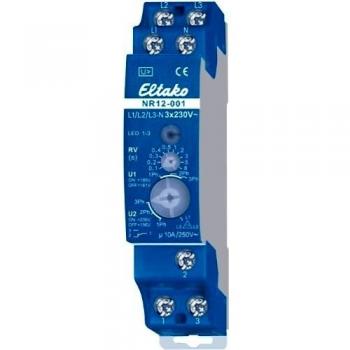 Relé de Monitoreo de Red Eltako NR12-001-3x230V - 1 Contacto Inversor, 10A/250V