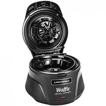 Ultratec CWE750 - Gofrera para hacer gofres en forma de cuenco, diámetro aprox. 16,8 cm, 750 vatios, color negro