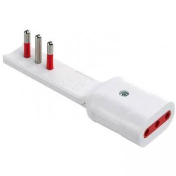 Adaptador Ultraplano Italiano 10A 2P+T Blanco