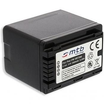 Batería VW-VBT380 para Panasonic HC-V500, V510, V520, W858, WX979. v. Lista! [3.6V - 3560mAh - Infochip