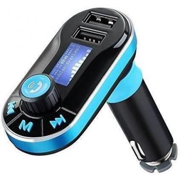VicTsing Bluetooth FM Transmisor Manos Libres Car Kit, Cargador Controlador USB y Micro SD para Los Móviles Inteligentes