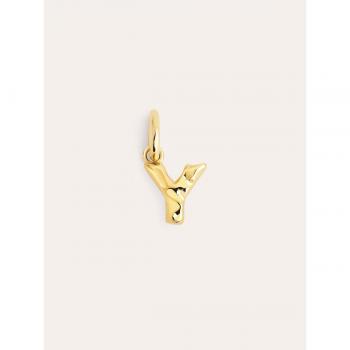 Charm Singularu Letter Organic Plata Baño Oro Letra Y