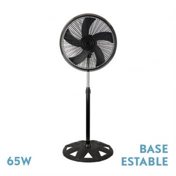 Ventilador de Pie Agudo Negro 65W Oscilante