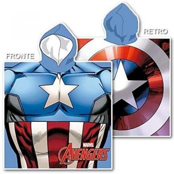 Poncho toalla Capitan America Vengadores Avengers Marvel microfibra